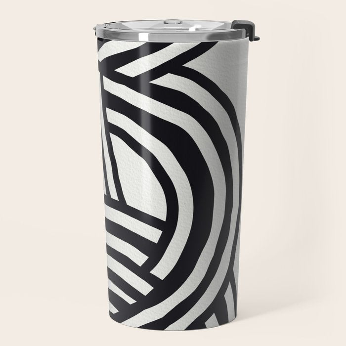 Mid Century Modern Abstract line art Painting  Travel Mug Gallery Image 2