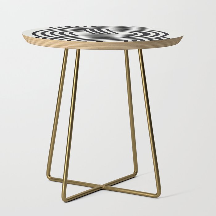 Mid Century Modern Abstract line art Painting  Side Table Gallery Image 1
