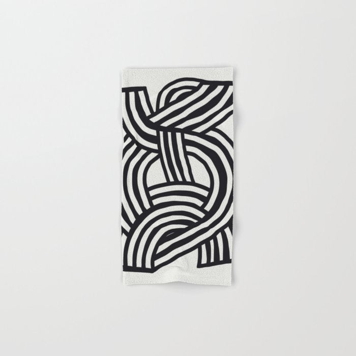 Mid Century Modern Abstract line art Painting  Bath Towel Gallery Image 1