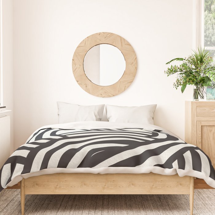 Mid Century Modern Abstract line art Painting  Duvet Cover Gallery Image 3