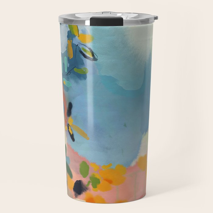 garden with sea view and olive tree Travel Mug Gallery Image 1