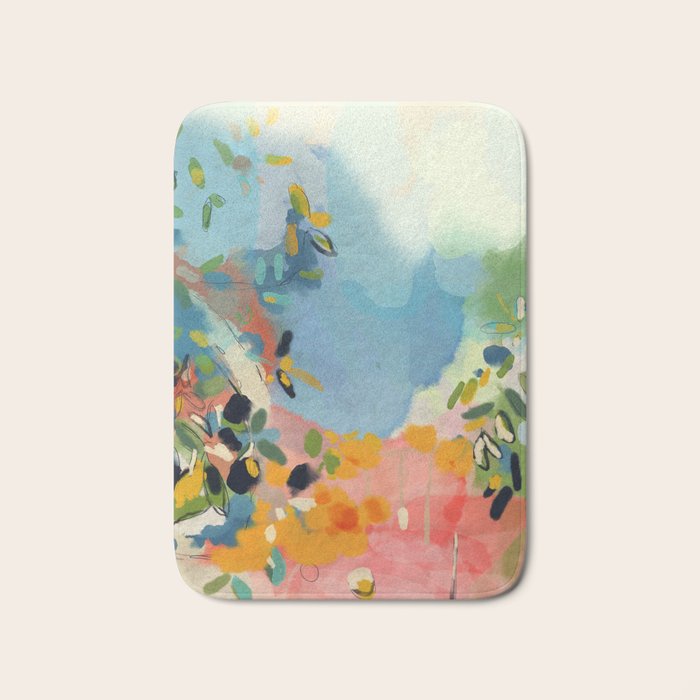 garden with sea view and olive tree Bath Mat Gallery Image 1