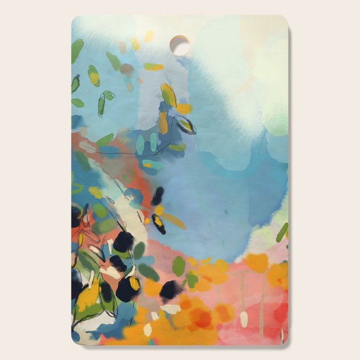 garden with sea view and olive tree Cutting Board Gallery Image 1
