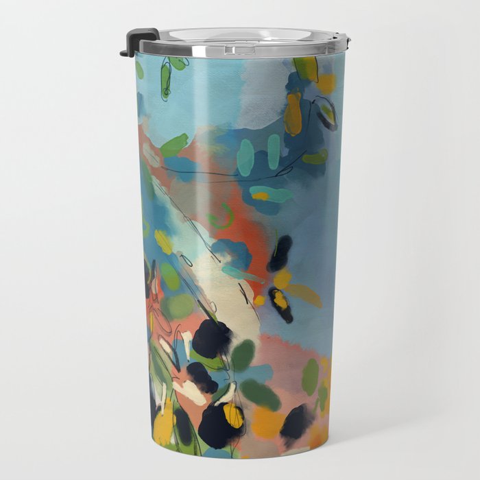 garden with sea view and olive tree Travel Mug Gallery Image 3