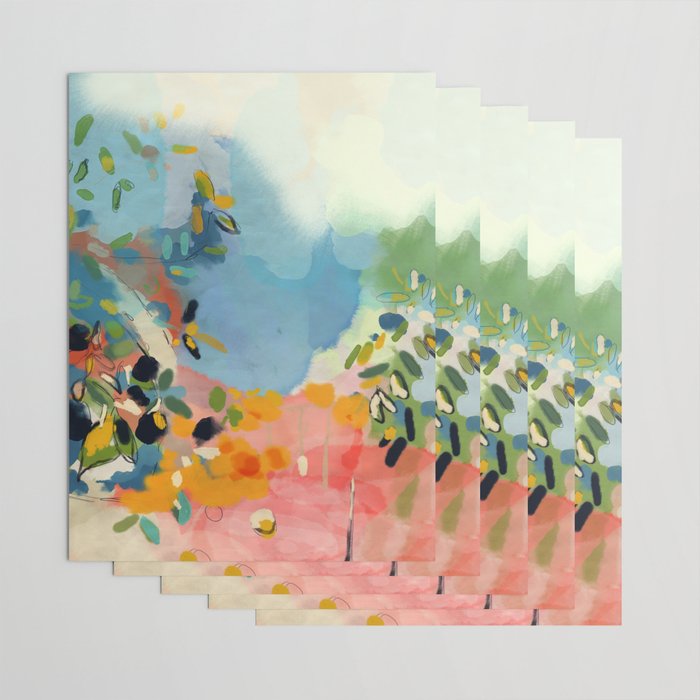 garden with sea view and olive tree Wrapping Paper Gallery Image 3