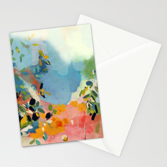 garden with sea view and olive tree Stationery Card Gallery Image 2