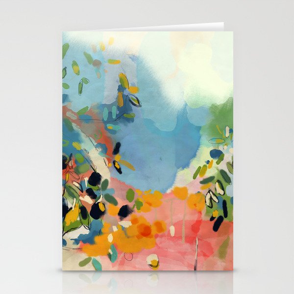 garden with sea view and olive tree Stationery Card Gallery Image 1