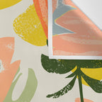 Flowers & Rain, Summer Floral Nature Botanical Painting, Modern Colorful Bohemian Illustration Wall Tapestry Gallery Image 3