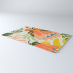 Flowers & Rain, Summer Floral Nature Botanical Painting, Modern Colorful Bohemian Illustration Rug Gallery Image 3