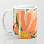 Flowers & Rain, Summer Floral Nature Botanical Painting, Modern Colorful Bohemian Illustration Coffee Mug Gallery Image 3