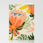 Flowers & Rain, Summer Floral Nature Botanical Painting, Modern Colorful Bohemian Illustration Stationery Card Gallery Image 2