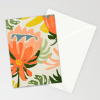 Flowers & Rain, Summer Floral Nature Botanical Painting, Modern Colorful Bohemian Illustration Stationery Card Gallery Image 2