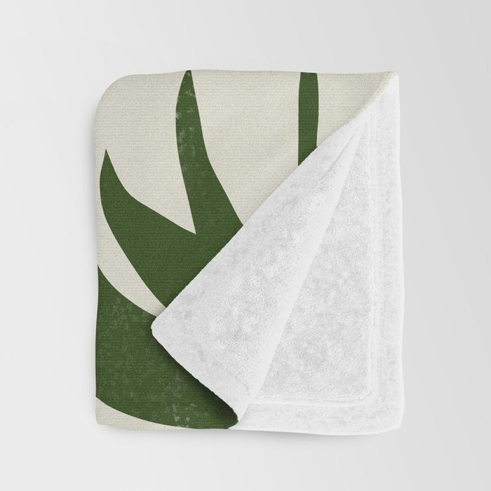 Flowers & Rain, Summer Floral Nature Botanical Painting, Modern Colorful Bohemian Illustration Throw Blanket Gallery Image 3