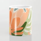 Flowers & Rain, Summer Floral Nature Botanical Painting, Modern Colorful Bohemian Illustration Coffee Mug Gallery Image 4