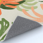 Flowers & Rain, Summer Floral Nature Botanical Painting, Modern Colorful Bohemian Illustration Rug Gallery Image 4