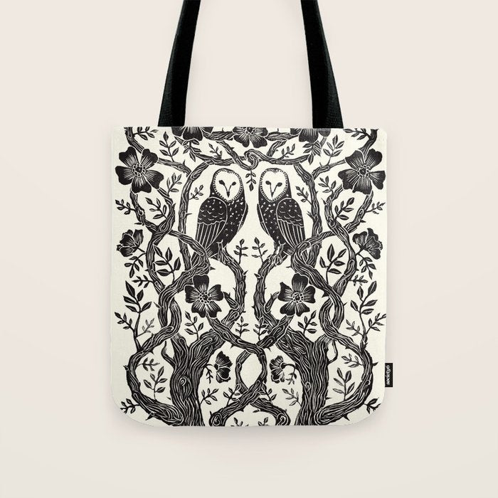 Rose Owls Tote Bag Gallery Image 1