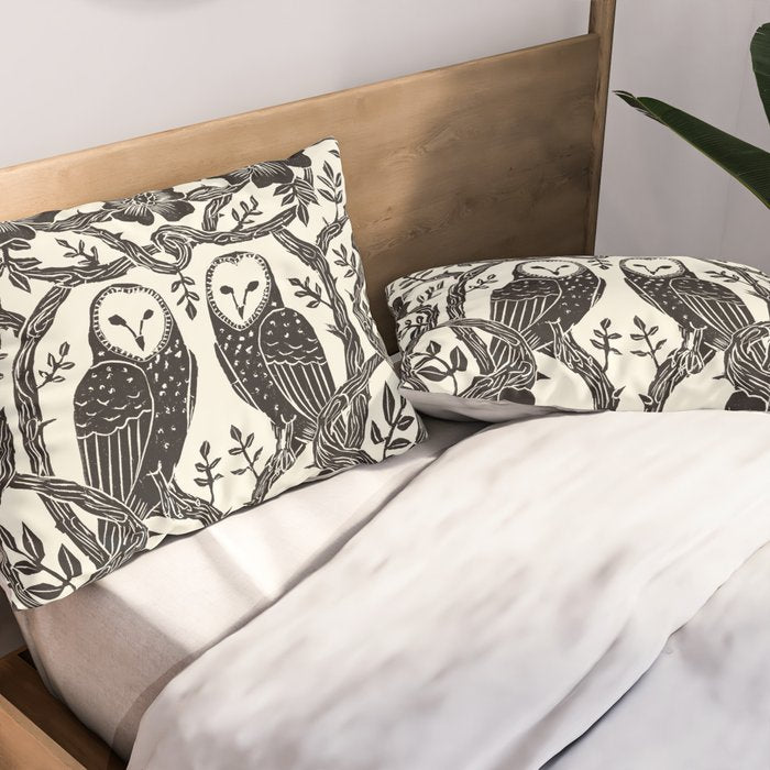 Rose Owls Pillow Sham Gallery Image 2