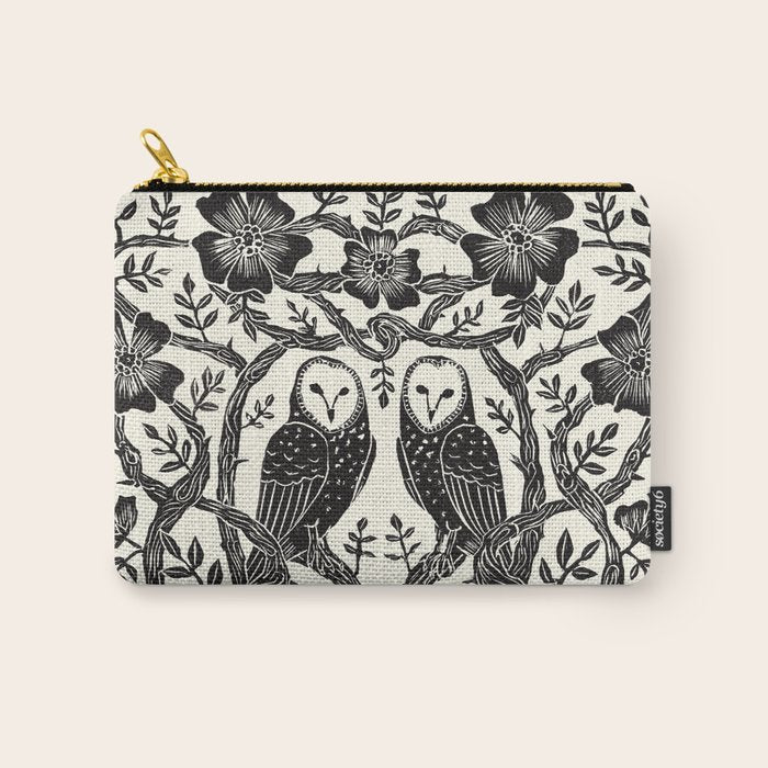 Rose Owls Carry All Pouch Gallery Image 1