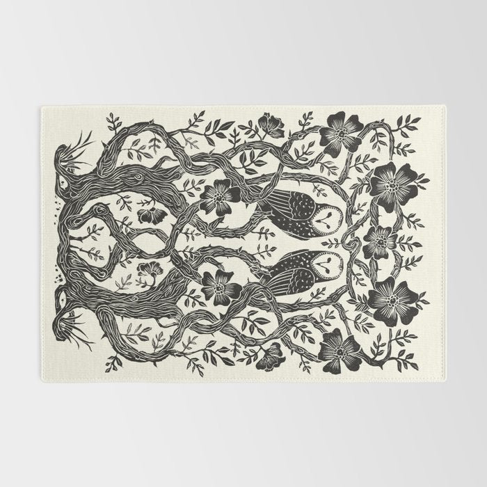 Rose Owls Rug Gallery Image 2