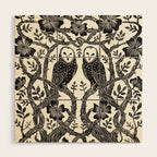 Rose Owls Wood Wall Art Gallery Image 1