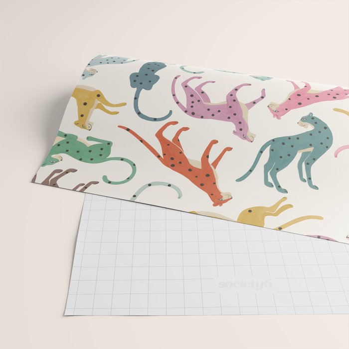 Cheetah Poster Wrapping Paper Gallery Image 2