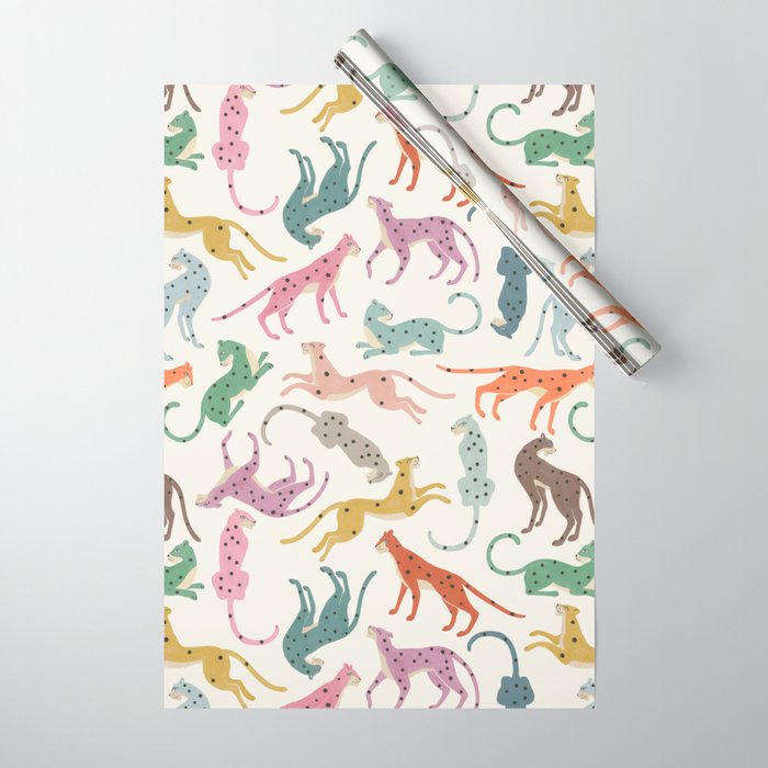 Cheetah Poster Wrapping Paper Gallery Image 1
