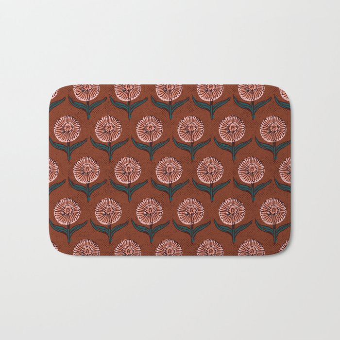 DAHLIA FLOWER Bath Mat Gallery Image 1