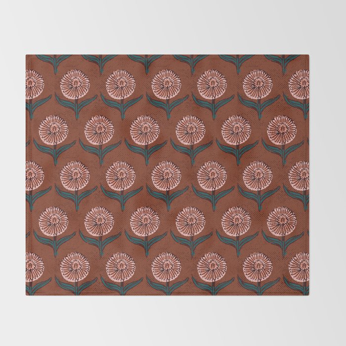 DAHLIA FLOWER Throw Blanket Gallery Image 2