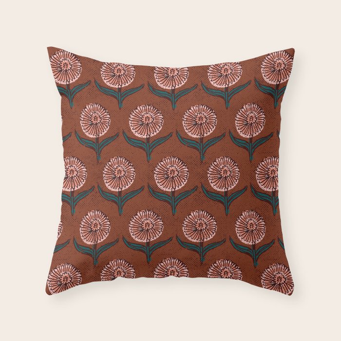 DAHLIA FLOWER Throw Pillow Gallery Image 3