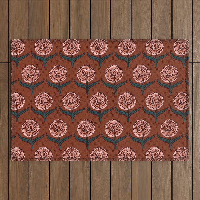DAHLIA FLOWER Outdoor Rug Gallery Image 1