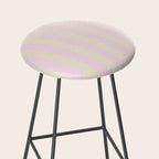 Stripes of Light Pink and Cream Stool Gallery Image 2