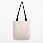 Stripes of Light Pink and Cream Tote Bag Gallery Image 2
