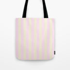 Stripes of Light Pink and Cream Tote Bag Gallery Image 1