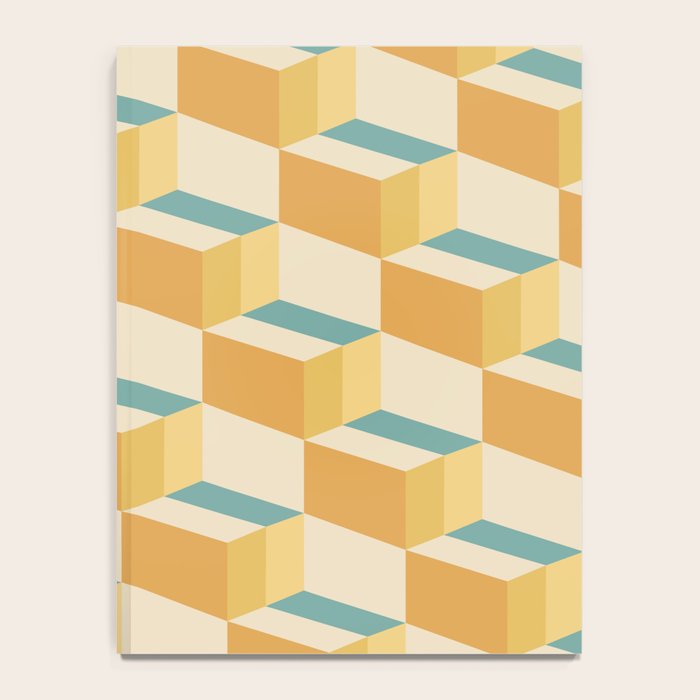 Cuboid Geometric Abstract Shapes Pattern XXVI Notebook Gallery Image 4