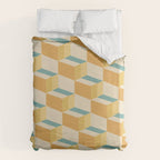 Cuboid Geometric Abstract Shapes Pattern XXVI Duvet Cover Gallery Image 6