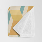 Cuboid Geometric Abstract Shapes Pattern XXVI Throw Blanket Gallery Image 3