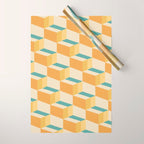 Cuboid Geometric Abstract Shapes Pattern XXVI Wrapping Paper Gallery Image 1