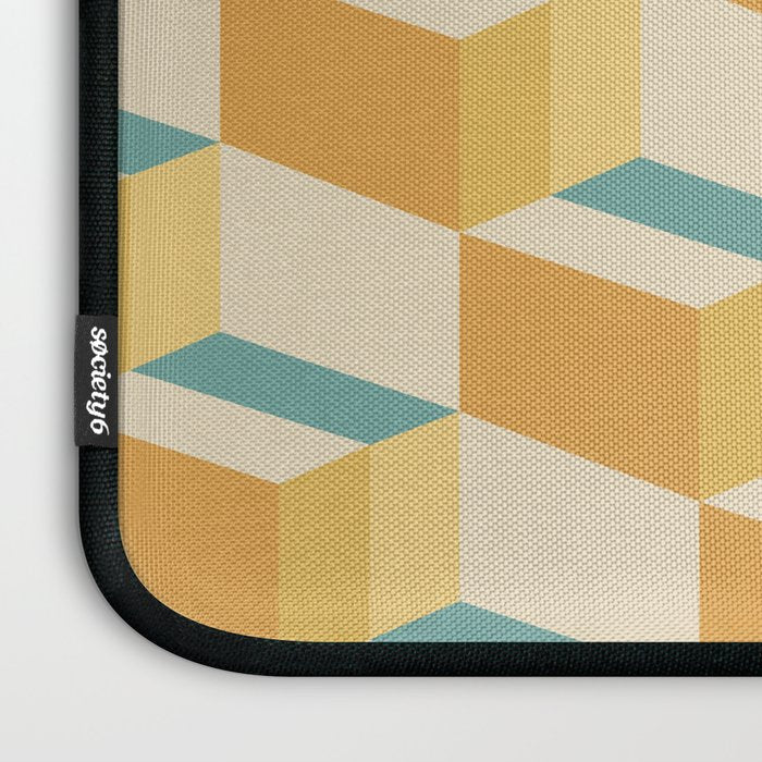 Cuboid Geometric Abstract Shapes Pattern XXVI Laptop Sleeve Gallery Image 3