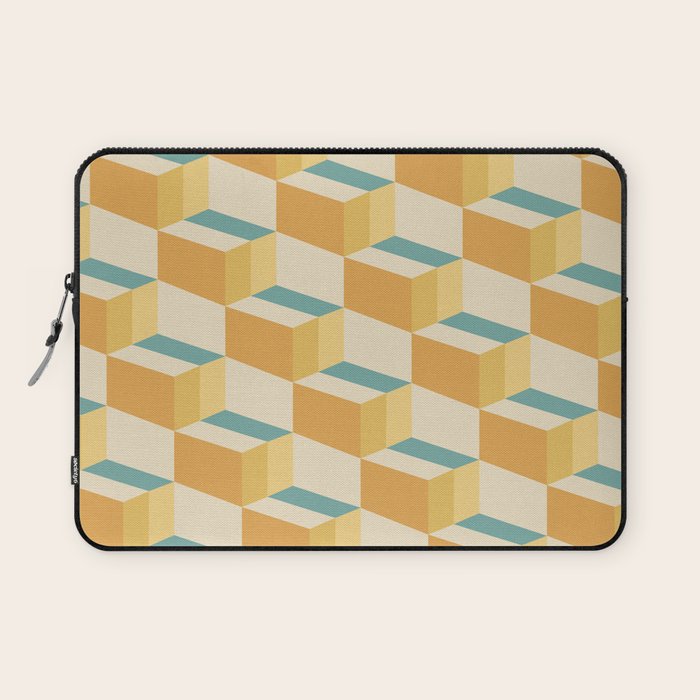Cuboid Geometric Abstract Shapes Pattern XXVI Laptop Sleeve Gallery Image 1