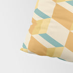 Cuboid Geometric Abstract Shapes Pattern XXVI Pillow Sham Gallery Image 4