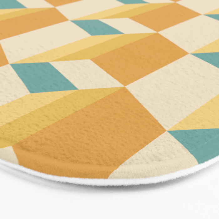 Cuboid Geometric Abstract Shapes Pattern XXVI Bath Mat Gallery Image 3