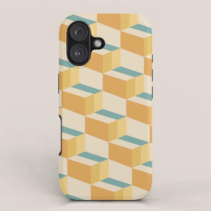 Cuboid Geometric Abstract Shapes Pattern XXVI iPhone Case Gallery Image 1