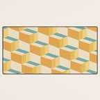 Cuboid Geometric Abstract Shapes Pattern XXVI Desk Mat Gallery Image 3