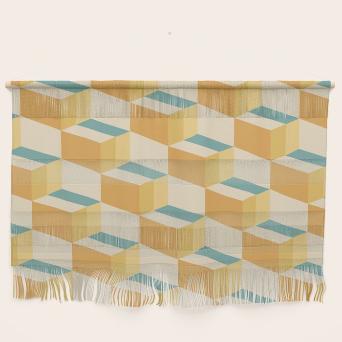 Cuboid Geometric Abstract Shapes Pattern XXVI Wall Hanging Gallery Image 1