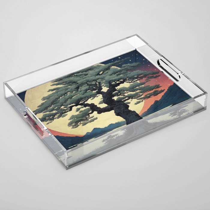 The Night Father - A Contemporary Ukiyo-e Nature Landscape Acrylic Tray Gallery Image 1