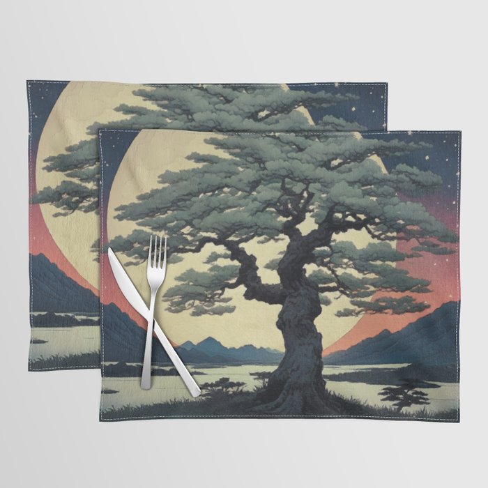 The Night Father - A Contemporary Ukiyo-e Nature Landscape Placemat Gallery Image 1