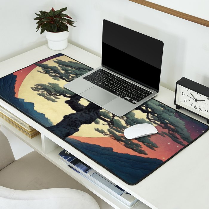 The Night Father - A Contemporary Ukiyo-e Nature Landscape Desk Mat Gallery Image 2