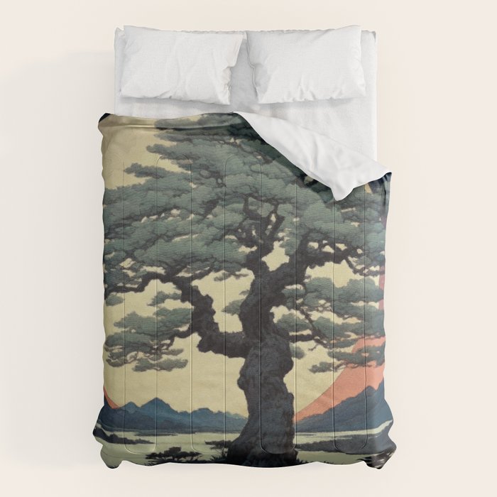 The Night Father - A Contemporary Ukiyo-e Nature Landscape Comforter Gallery Image 1