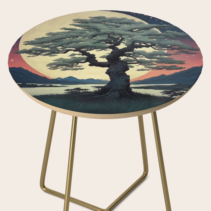 The Night Father - A Contemporary Ukiyo-e Nature Landscape Side Table Gallery Image 2