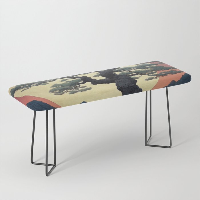 The Night Father - A Contemporary Ukiyo-e Nature Landscape Bench Gallery Image 1